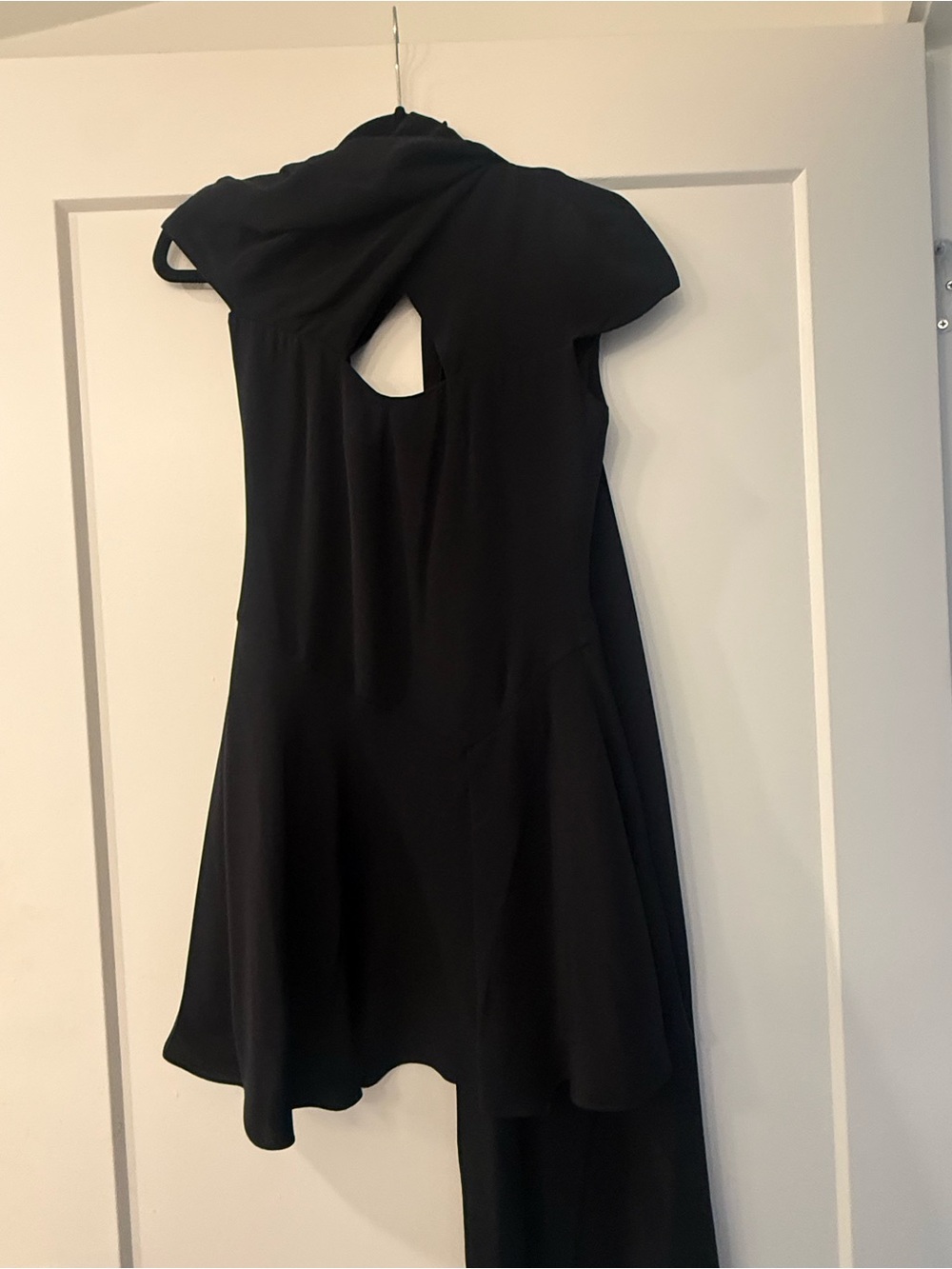 cult gaia Black One-Shoulder Keyhole Dress